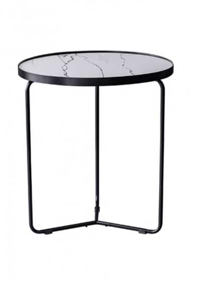 Fabre Side Table Stone Top 50cm 